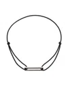 Le Gramme 1,7g Polished Sterling Silver Lacquered Cord Bracelet In Black