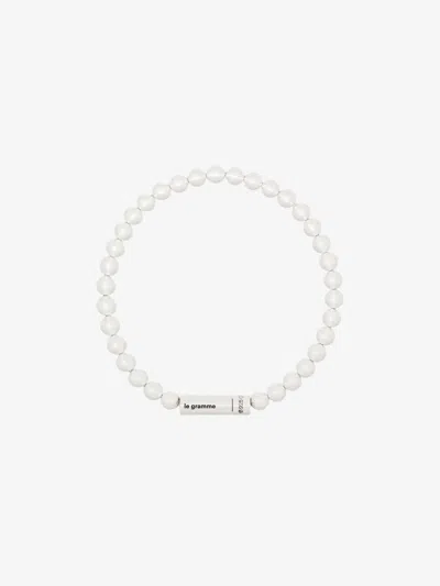 Le Gramme Le 25g Beaded Bracelet In Silver