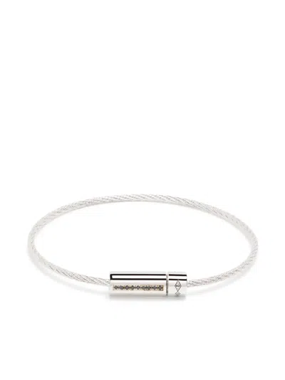 Le Gramme Le 7g Cable Diamond Bracelet In Silver