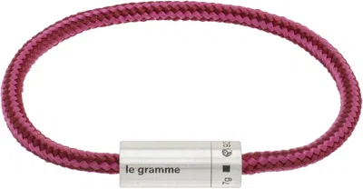 Le Gramme 'le 7g' Nato Cable Bracelet In Burgundy