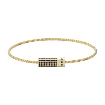 Le Gramme Le 9g Cable Bracelet Set With Diamonds In Gold