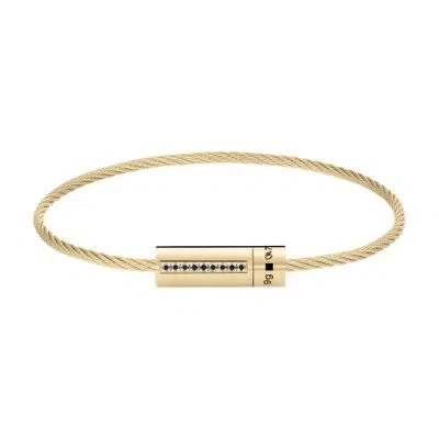 Le Gramme Le 9g Cable Bracelet Set With Diamonds In Gold