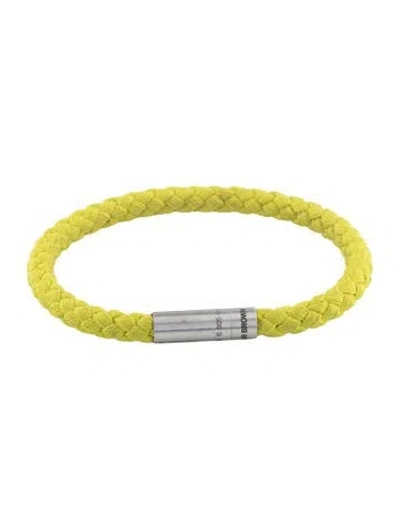Pre-owned Le Gramme Nato Cable Bracelet In Green