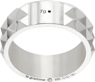 Le Gramme Pyramid 'le 9g' Ring In Silver