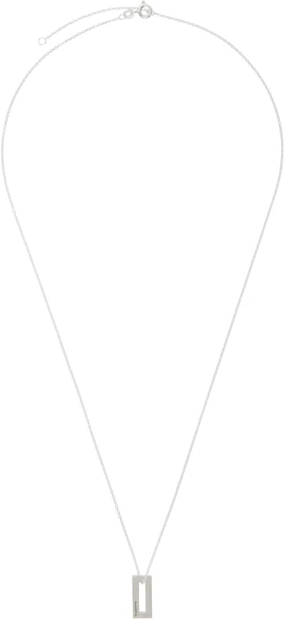 Le Gramme Rectangle 'le 1.5g' Necklace In Metallic