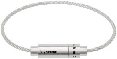 Le Gramme Silver 'le 9g' Triptych Cable Bracelet