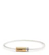 Le Gramme Sterling Silver And Yellow Gold Cable Bangle In Silver