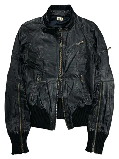 Pre-owned Le Grande Bleu L G B 2000s L.g.b - Cyber Riders Leather Jacket
