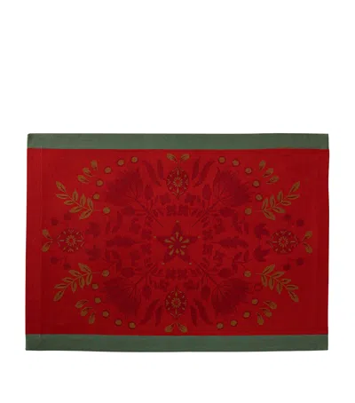 Le Jacquard Français Cotton Féerie Placemat In Red
