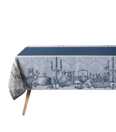 Le Jacquard Français Cotton Festin Tablecloth (175cm X 320cm) In Blue