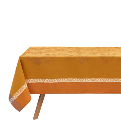 Le Jacquard Français Cotton Manor Lane Tablecloth In Orange