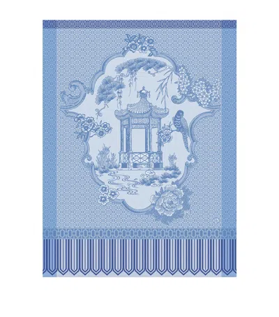 Le Jacquard Français Cotton Promenade Impériale Tea Towel In Blue