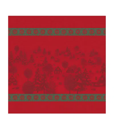 Le Jacquard Français Cotton Sous Les Étoiles Napkin In Red