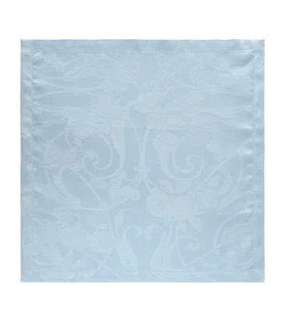 Le Jacquard Français Linen Damask Tivoli Napkin In Blue