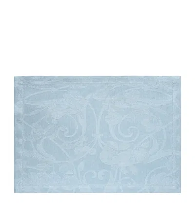 Le Jacquard Français Linen Damask Tivoli Placemat In Blue