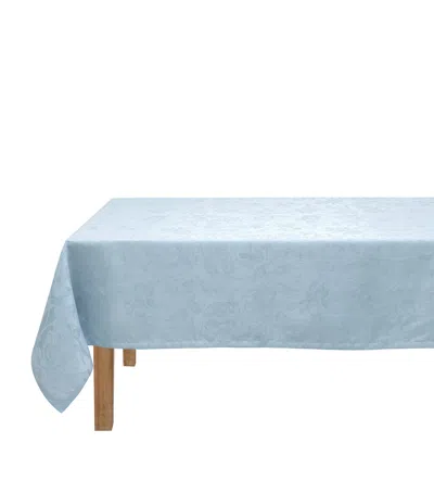 Le Jacquard Français Linen Damask Tivoli Tablecloth In Blue