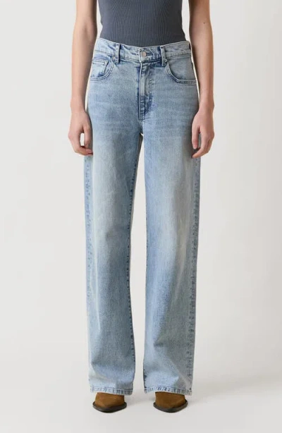 Le Jean Alexa High Waist Baggy Jeans In Blue