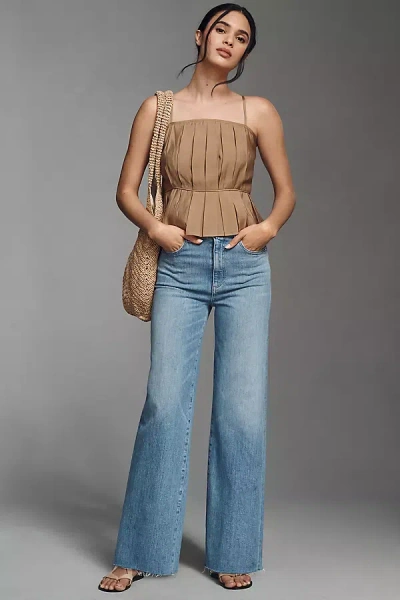 Le Jean Alexa Mid-rise Wide-leg Jeans In Blue