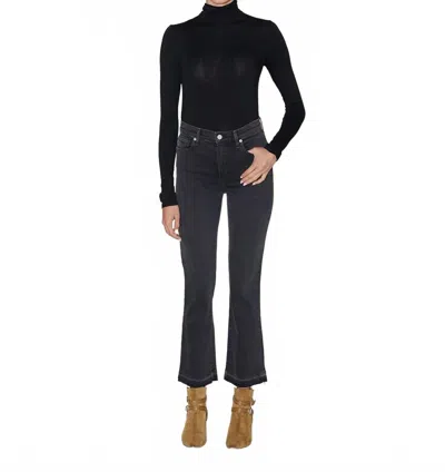 Le Jean Bella Crop Flare Jeans In Ash In Gray