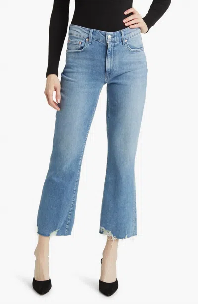 Le Jean Bella Cropped Flare Jeans In Beach House In Blue