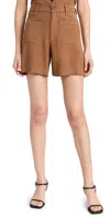 Le Jean Remy High-rise Faded Stretch Flare Jeans In Safari Tan
