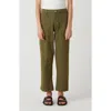 Le Jean Colette Patch Pocket Ankle Pants In Army Green