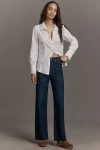 Le Jean Column High-rise Wide-leg Jeans In White