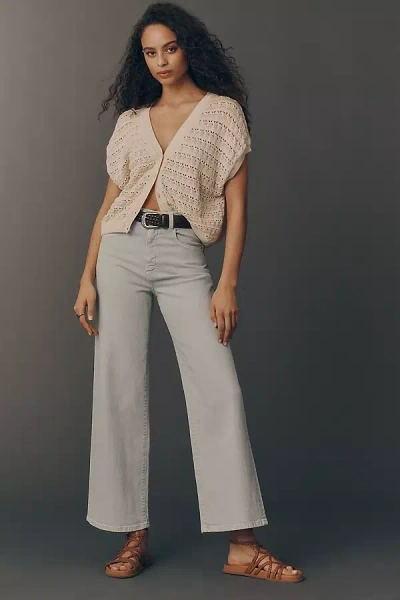 Le Jean Column High-rise Wide-leg Jeans In Neutral