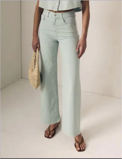 Le Jean Column Jean In Minty In Gray