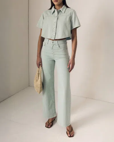 Le Jean Column Jeans In Minty In Green