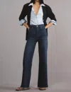 Le Jean Column High-rise Wide-leg Jeans In Multi