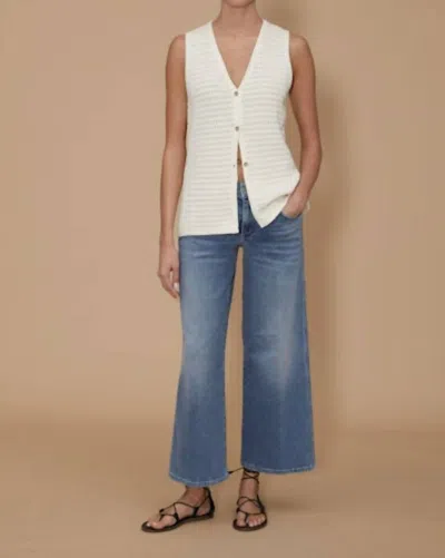 Le Jean Crochet Waistcoat In Sand In Beige