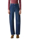 Le Jean Darted Barrel High Rise Jeans In Kindred Spirit In Multi