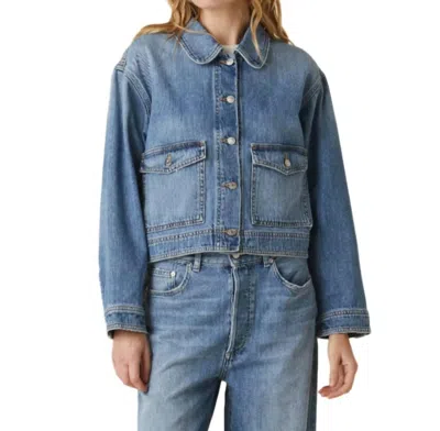 Le Jean Dylan Jacket In Summer Solstice In Blue