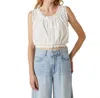 Le Jean Eyelet Camisole Top In White In White