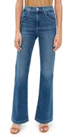 Le Jean Farrah Flare High Rise Jeans Bohemian Blue In Blue