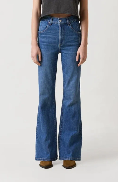 Le Jean Farrah High Waist Flare Jeans In Blue