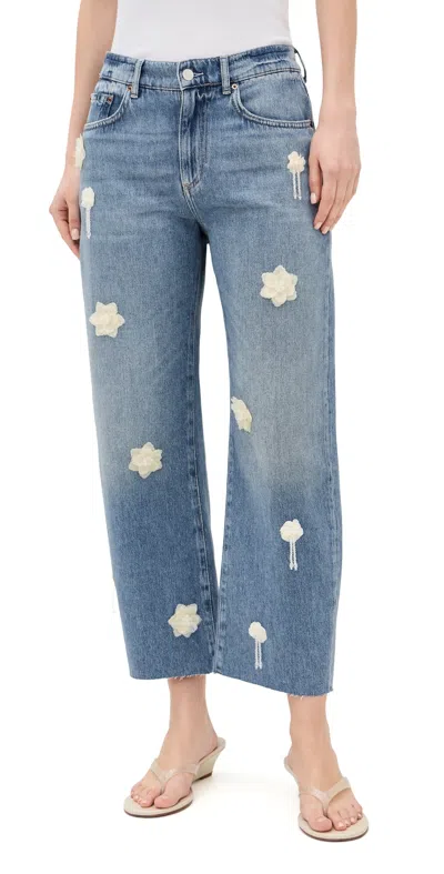 Le Jean Flower Nomad Anks Moon Flower In Blue