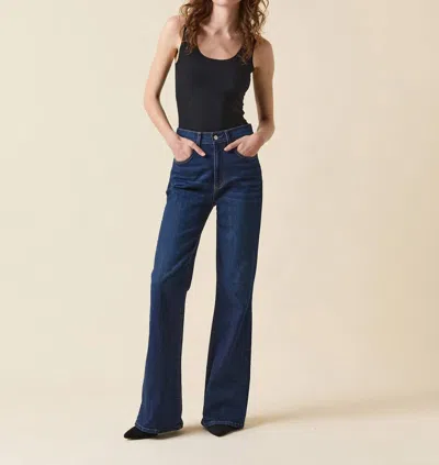 Le Jean Gigi Skinny Flare Jeans In Zoe In Blue