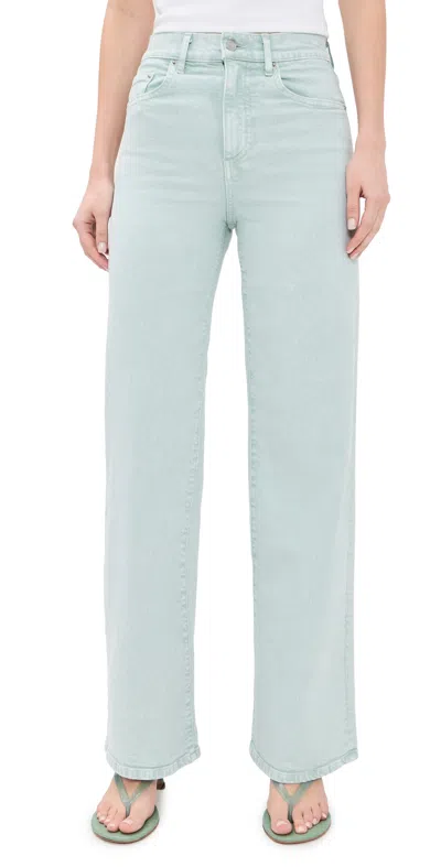 Le Jean High Rise Column Jeans Minty In Blue