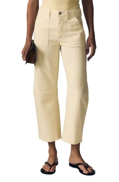 Le Jean High Waist Barrel Jeans In Neutral