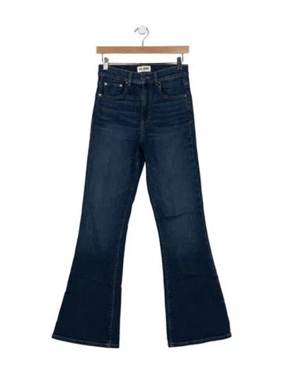 Pre-owned Le Jean High-rise Flared Jeans In Blue