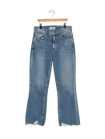 Pre-owned Le Jean High-rise Flared Jeans In Blue