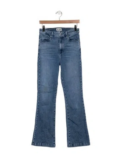 Pre-owned Le Jean High-rise Flared Jeans In Blue