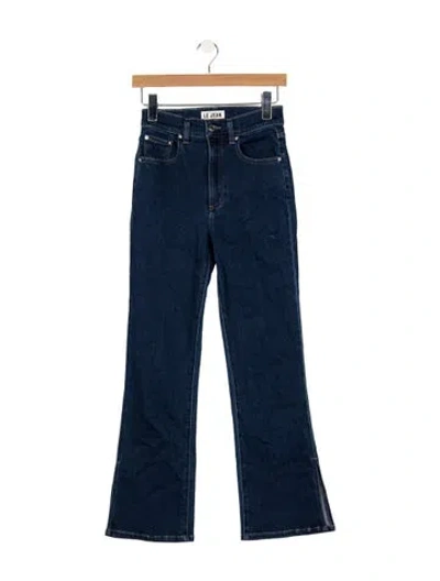 Pre-owned Le Jean High-rise Flared Jeans In Blue