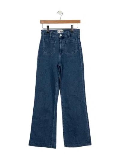 Pre-owned Le Jean High-rise Flared Jeans In Blue