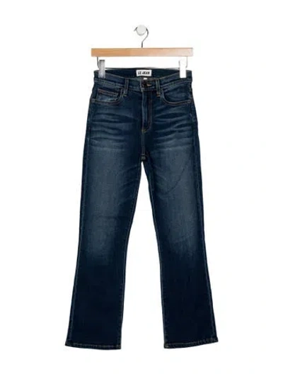 Pre-owned Le Jean High-rise Flared Jeans In Blue
