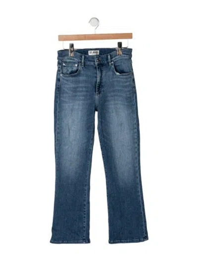 Pre-owned Le Jean High-rise Flared Jeans In Blue