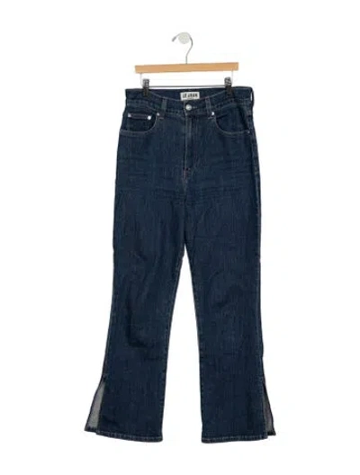 Pre-owned Le Jean High-rise Flared Jeans In Blue