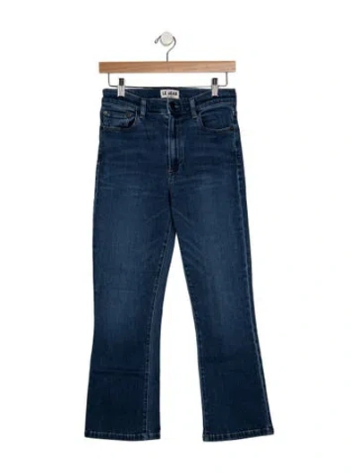 Pre-owned Le Jean High-rise Flared Jeans In Blue